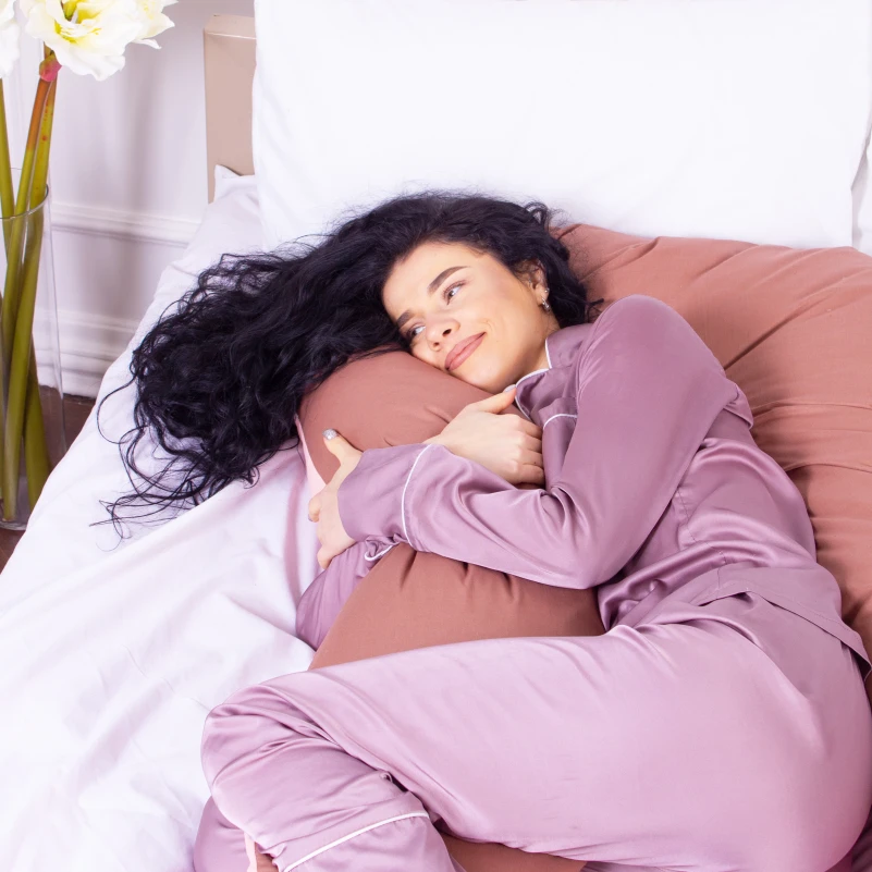 Подушка для беременных и отдыха U-образная № 8002 Naturale Line "Riccarda" EcoSilk бязь - 6