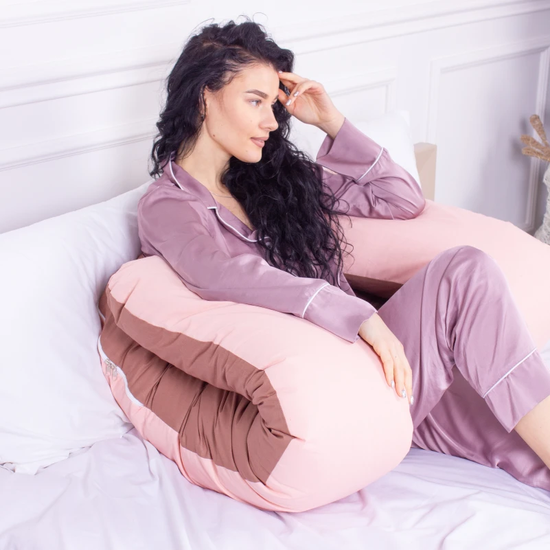 Подушка для беременных и отдыха U-образная № 8002 Naturale Line "Riccarda" EcoSilk бязь - 10