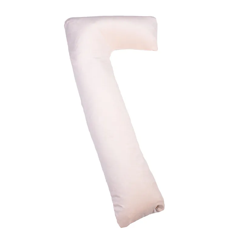 Подушка для беременных и отдыха Г-образная №8456 Velvet Line 28-0004 Cream EcoSilk велюр - 9