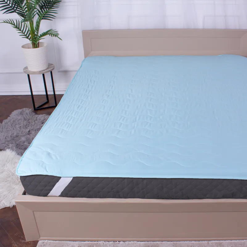 Наматрацник №1713 Eco Light Blue (EcoSilk) (звичайний з гумкою по кутах)  - 4