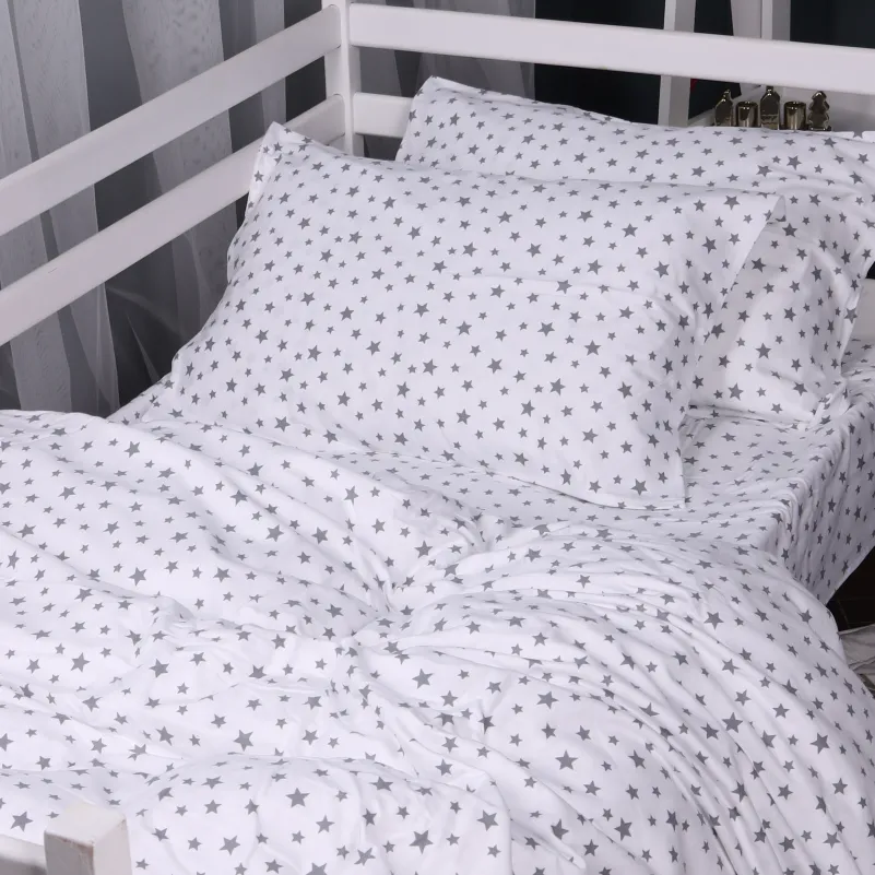 Комплект постельного белья JUNIOR Фланель 016 White Stars - 4