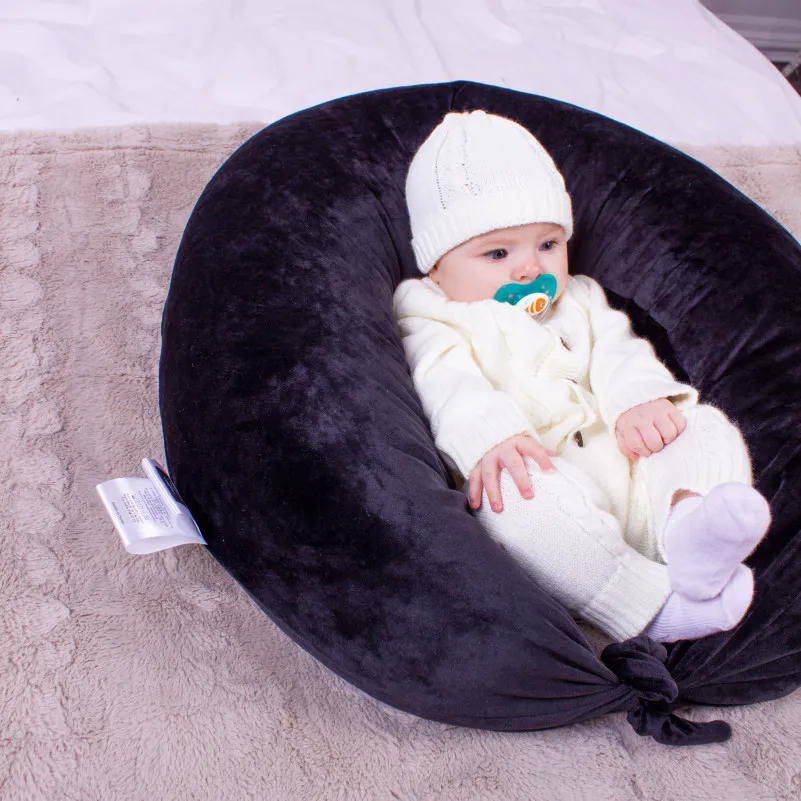 Подушка для вагітних та годування №8634 Velvet Line 28-0007 Black 100% Memory - 9