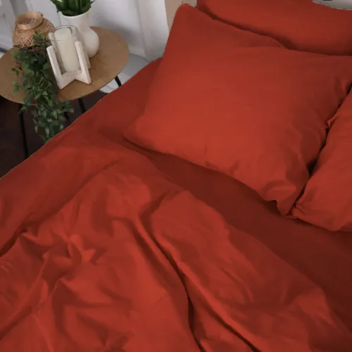 Комплект постельного белья Сатин JUNIOR 0081 Terracotta - 2