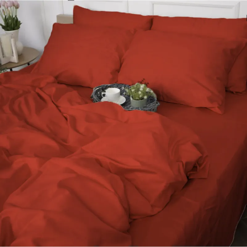 Комплект постельного белья Сатин JUNIOR 0081 Terracotta - 2