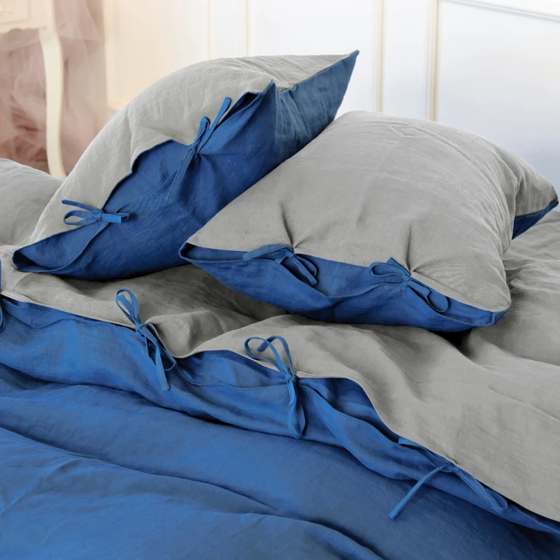 Комплект постільної білизни Льон Organic Natural Line "Aquamarine" - 13