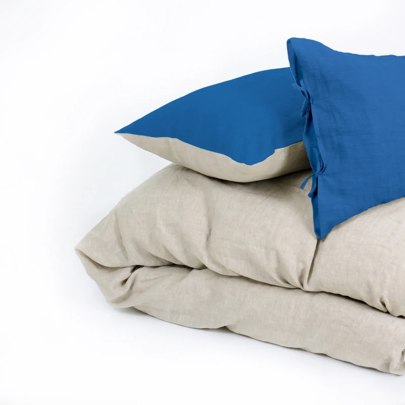 Комплект постільної білизни Льон Organic Natural Line "Aquamarine" - 16