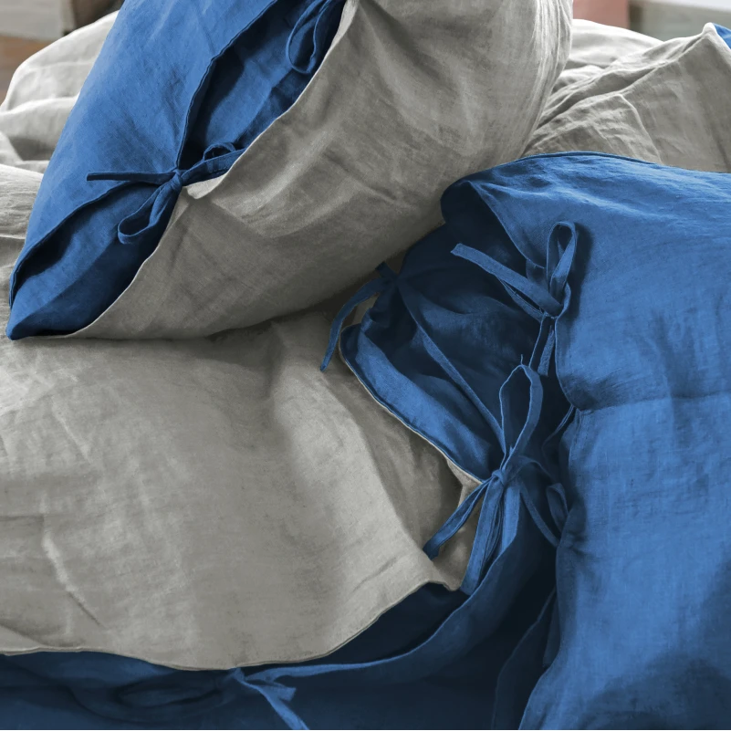 Комплект постільної білизни Льон Organic Natural Line "Aquamarine" - 12