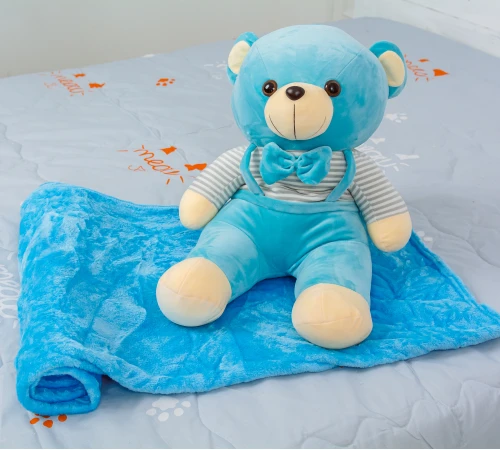 Плед+подушка дитячі №1052 Bear Blue