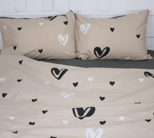 Простирадло MirSon Ranforce Elite 17-0436 Cream love - 2