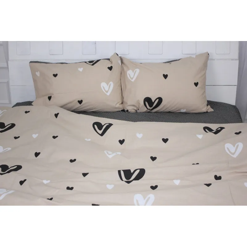 Простирадло MirSon Ranforce Elite 17-0436 Cream love - 1