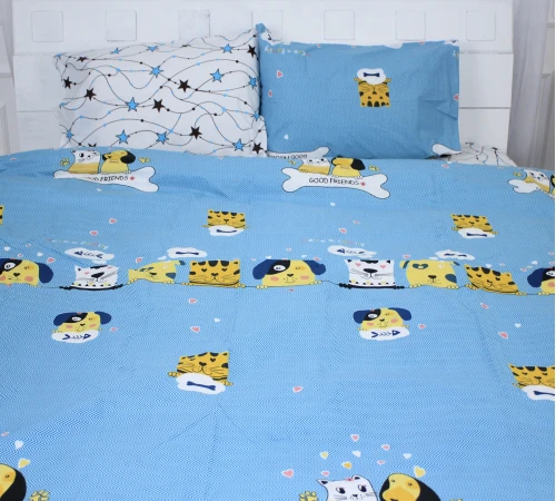 Наволочка MirSon Ranforce Elite 17-0518 Cat-dog blue