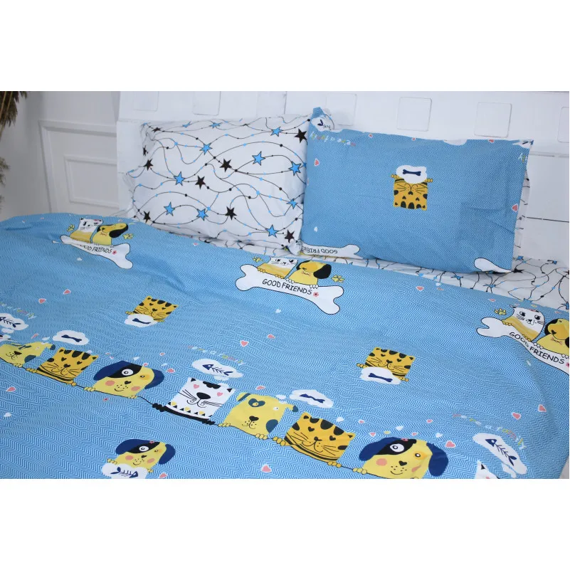 Наволочка MirSon Ranforce Elite 17-0518 Cat-dog blue - 1