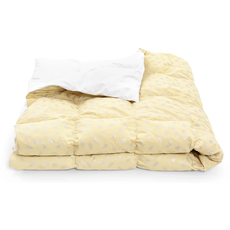 Одеяло пуховое KARMEN №1854 "Bio-Beige" 90% серый Bio пух тик (зима+) - 6