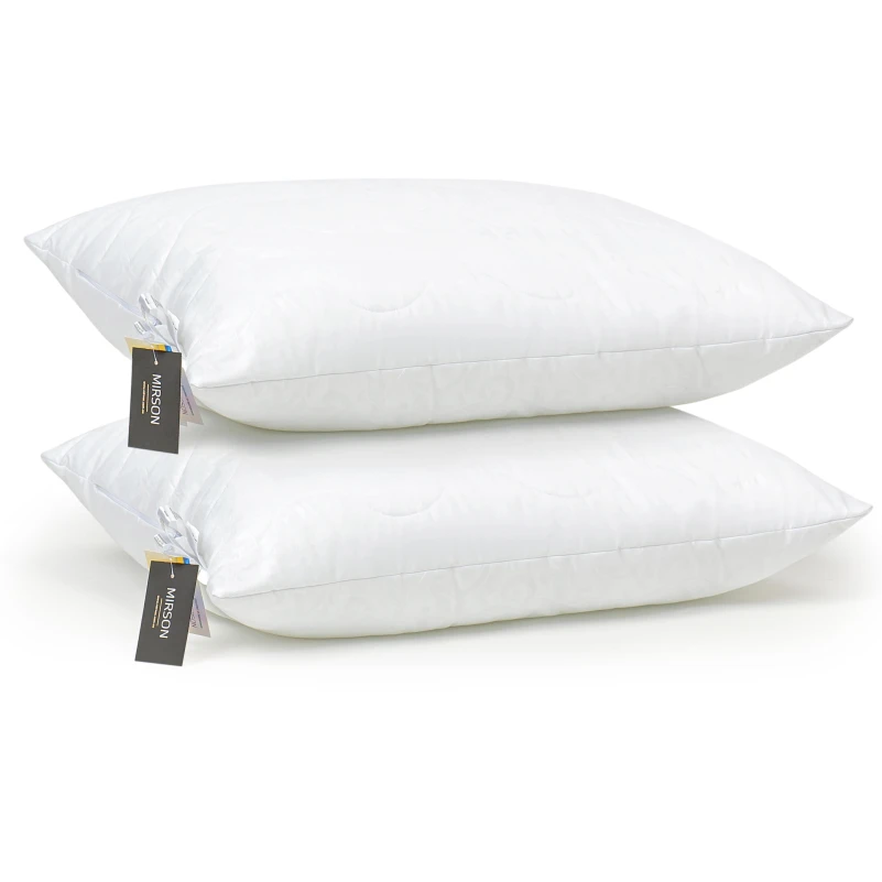 Набір антиалергенних подушок Eco Light White №1618 Eco-Soft мікросатин (середні) - 6