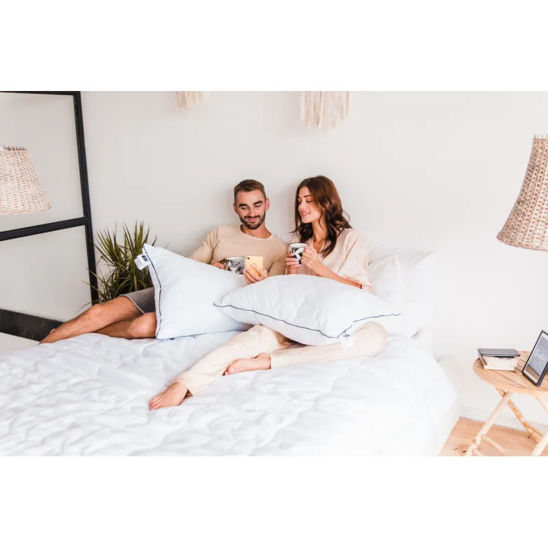 Подушка антиалергенна "Royal" №120 EcoSilk бавовна (пружна) - 6