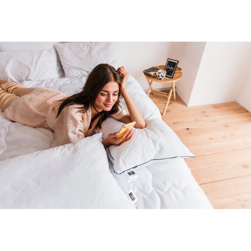 Подушка антиалергенна "Royal" №120 EcoSilk бавовна (пружна) - 10