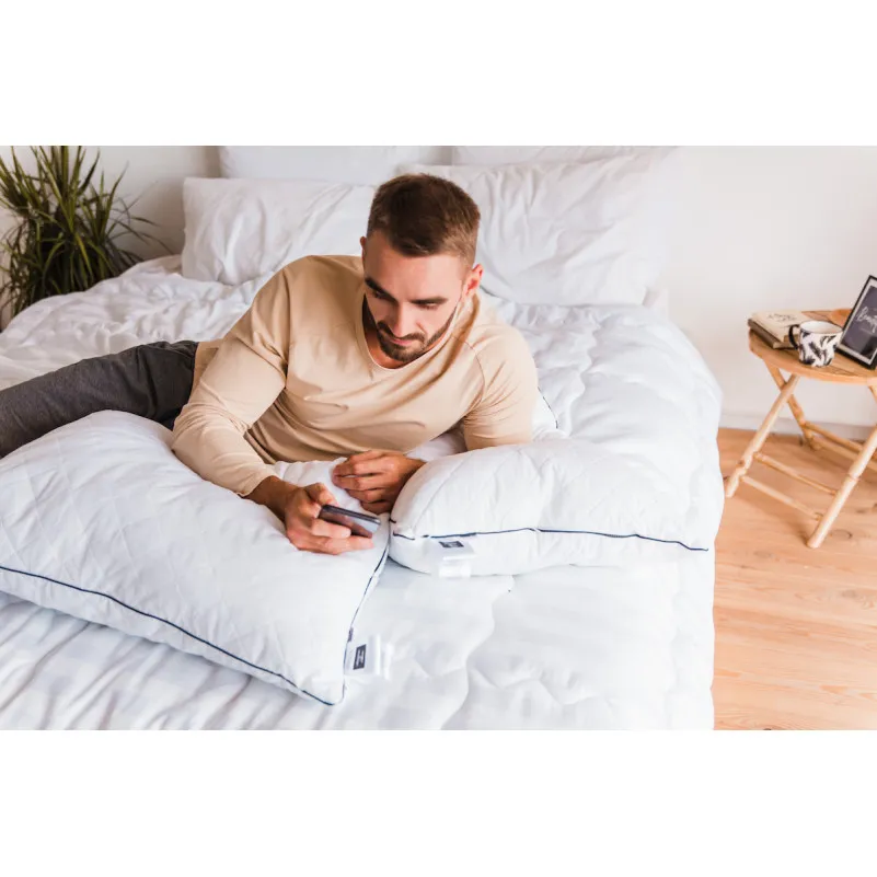 Подушка антиалергенна "Royal" №120 EcoSilk бавовна (пружна) - 12