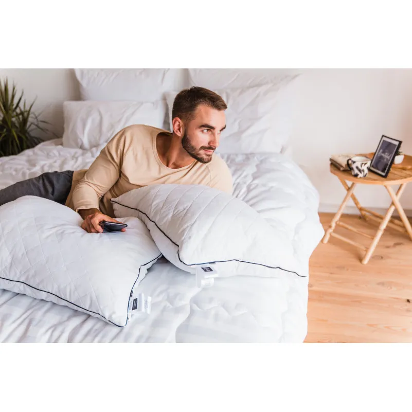 Подушка антиалергенна "Royal" №120 EcoSilk бавовна (пружна) - 13