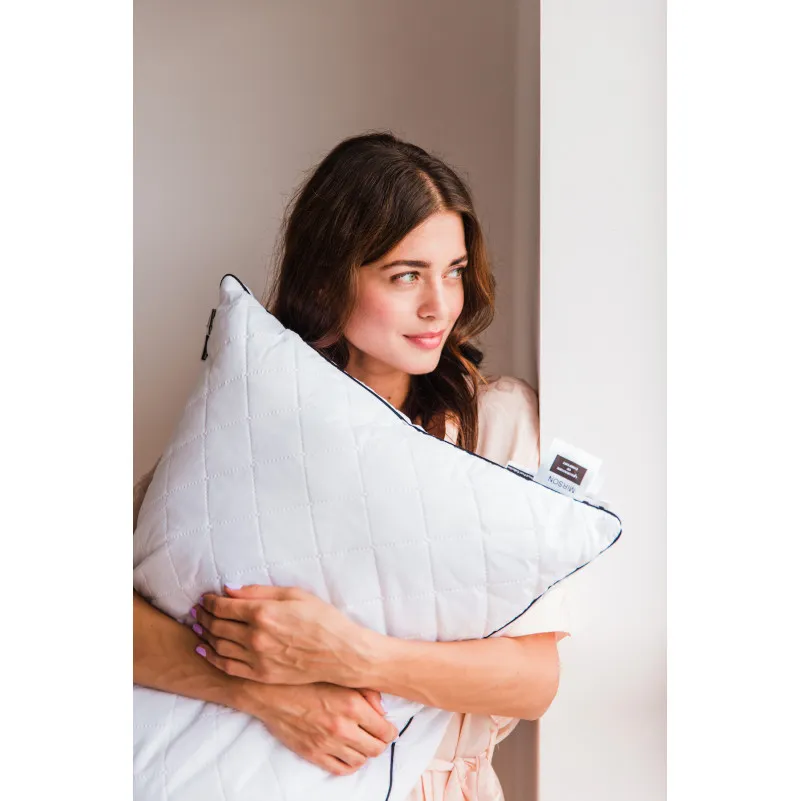 Подушка антиалергенна "Royal" №120 EcoSilk бавовна (пружна) - 15
