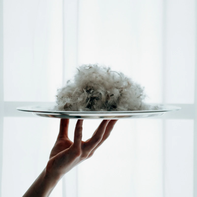 Подушка пухова Extra Premium Carmela №104 90% сірий пух Premium сатин (середня) - 23