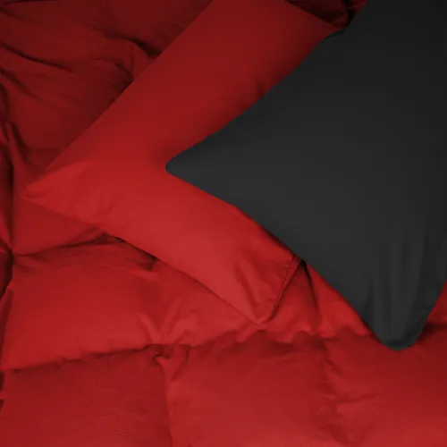 Комплект постельного белья  JUNIOR Фланель 002-009 Black/Red - 2