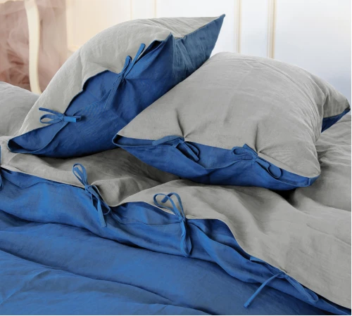 Наволочка Льон Organic Natural Linen "Aquamarine" - 2