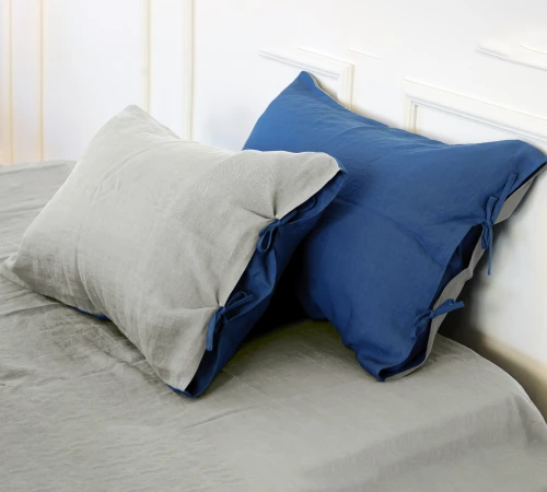 Наволочка Льон Organic Natural Linen "Aquamarine"