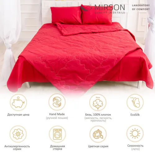 Ковдра антиалергенна Edmonda №2301 Ecosilk бязь (літня) - 2