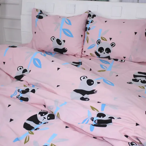 Комплект постельного белья MirSon Ranforce Elite 17-0505 Panda pink - 2