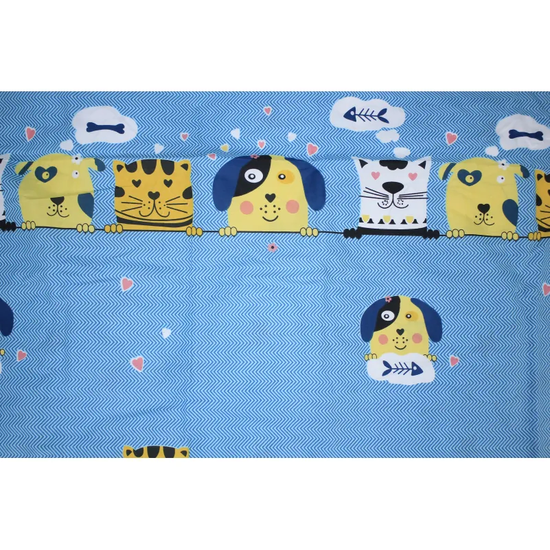 Комплект постельного белья MirSon Ranforce Elite 17-0518 Cat-dog blue - 2