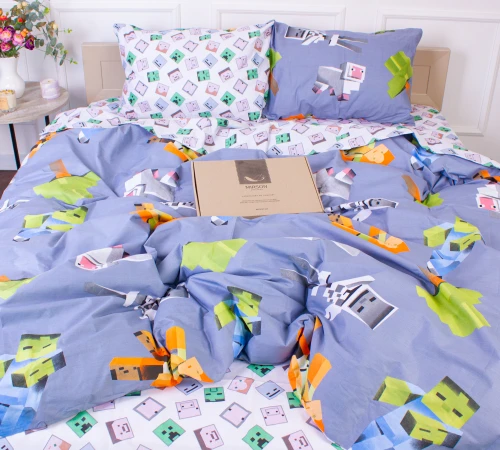 Комплект постельного белья MirSon Ranforce Elite 17-0467 Boy's Minecraft