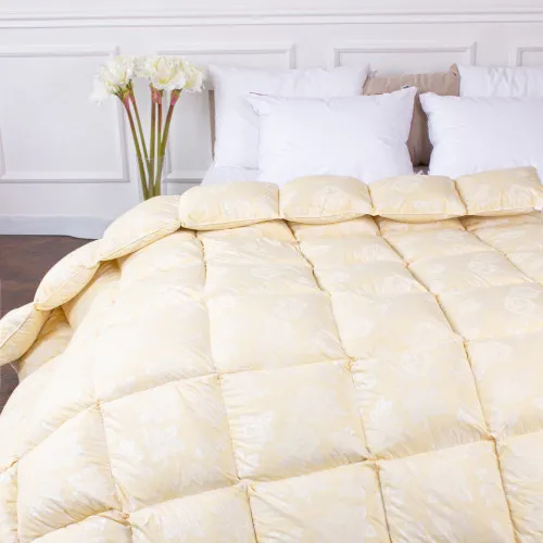 Ковдра пухова касетна Extra №039 90% сірий пух Extra тик (демі)