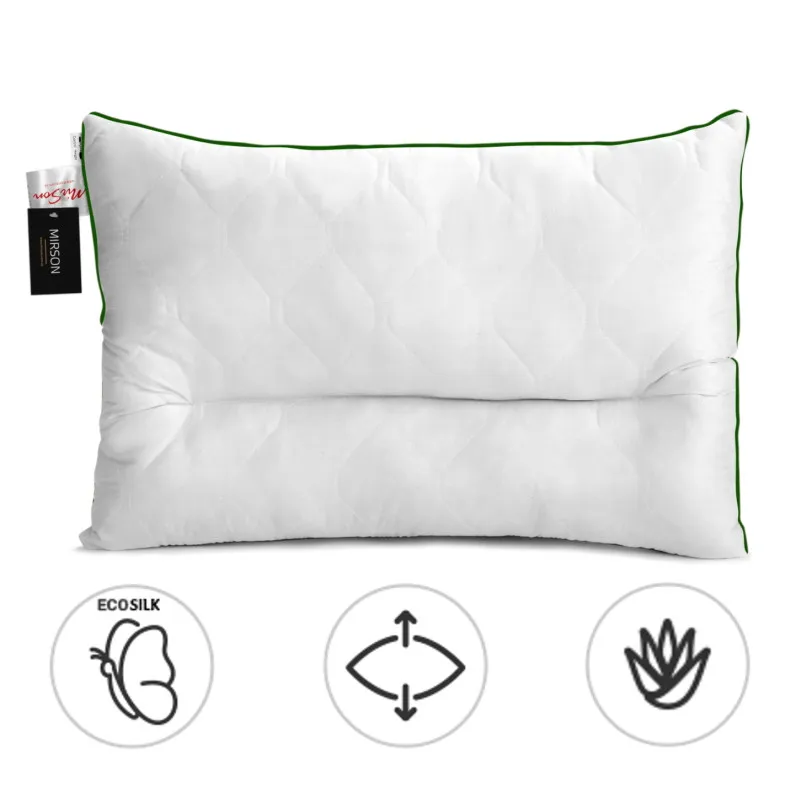 Подушка ортопедическая Premium Eco Aloe Vera №147 EcoSilk микросатин (средняя)