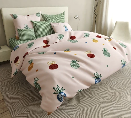 Комплект постільної білизни Бязь 17-0414 Pineapple
