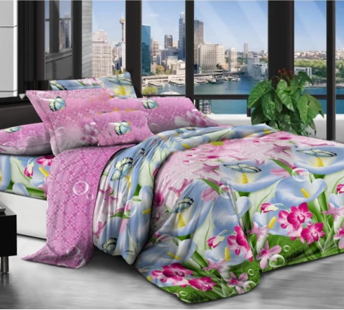 Комплект постельного белья 100% полиэстер 15-0147 Sea-buckthorn