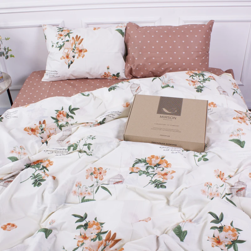 Комплект постільної білизни Mirson Ranforce Elite 17-0401 Bird in a cage