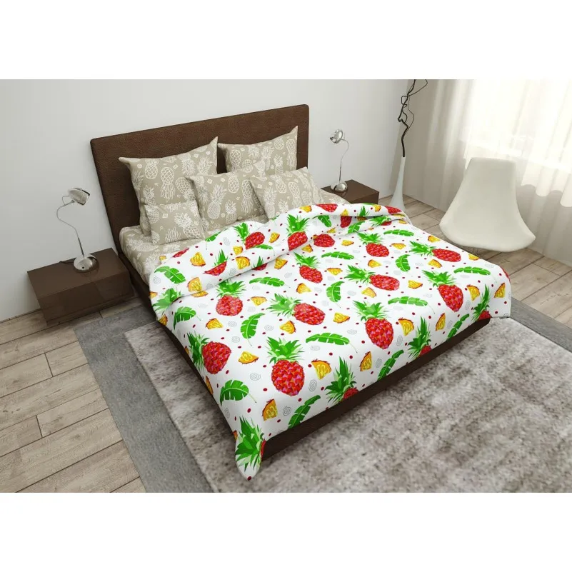 Комплект постільної білизни Бязь 17-0263 Ananas