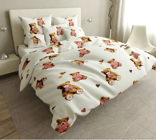 Комплект постільної білизни Сатин 22-1246 Love Berry