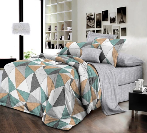 Комплект постільної білизни Бязь 17-0450 Multicolored rhombuses