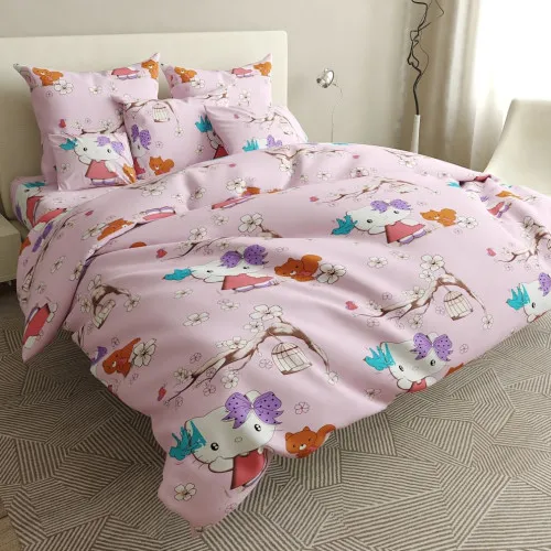 Комплект постельного белья Бязь 17-0368 Hello Kitty