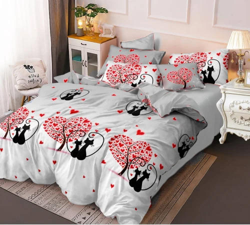 Комплект постільної білизни Бязь 17-0441 Cat love