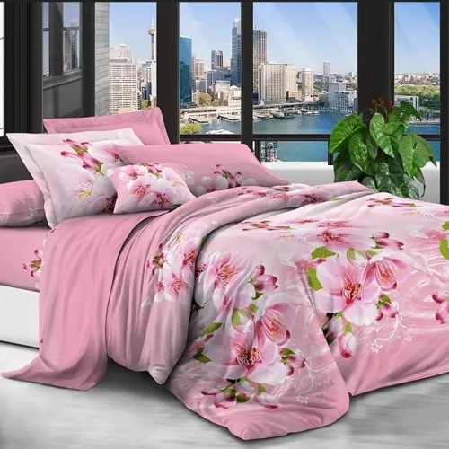 Комплект постільної білизни 100% поліестер 15-0292 Rosemary