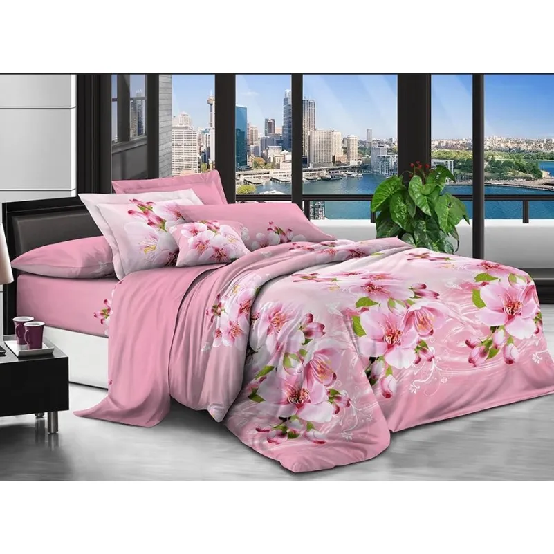 Комплект постільної білизни 100% поліестер 15-0292 Rosemary