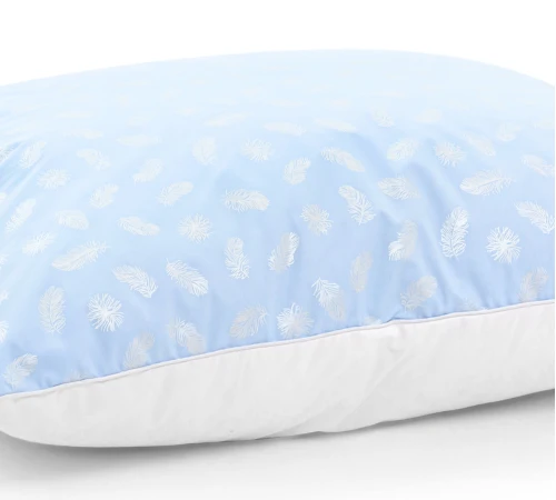 Подушка пуховая KARMEN №1804 "Bio-Blue" 90% Bio пух тик