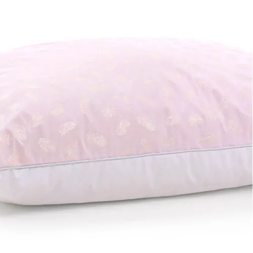 Пуховая подушка KARMEN №1808 "Bio-Pink" 90% пух (УПРУГАЯ)