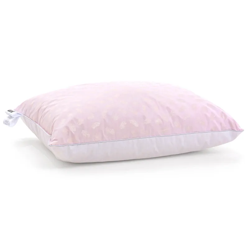 Пуховая подушка KARMEN №1808 "Bio-Pink" 90% пух (УПРУГАЯ)