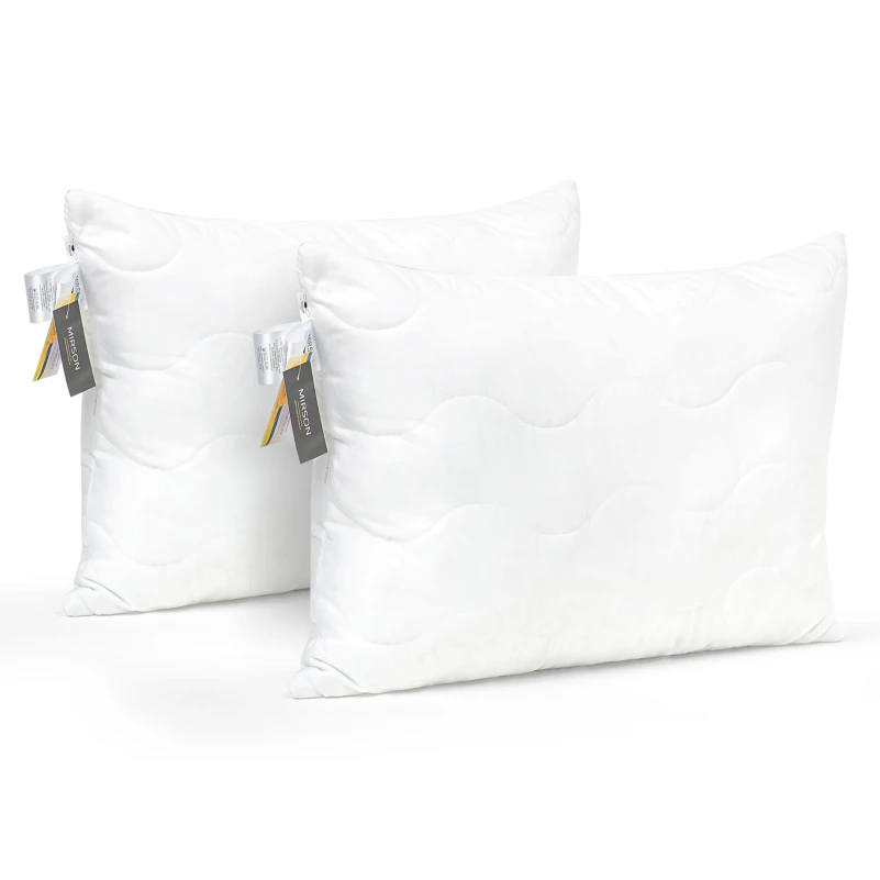Набір антиалергенних подушок Eco Light White №1618 Eco-Soft мікросатин (середні)