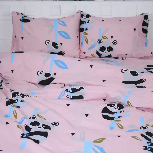 Комплект постельного белья MirSon Ranforce Elite 17-0505 Panda pink