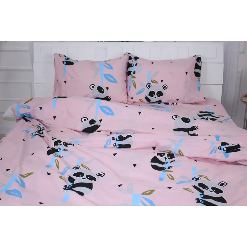 Комплект постельного белья MirSon Ranforce Elite 17-0505 Panda pink