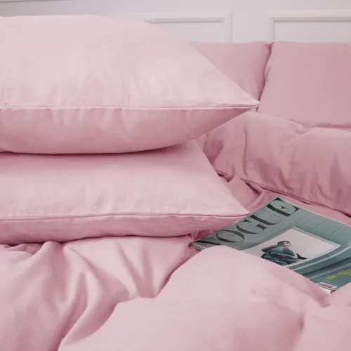 Комплект постільної білизни Фланель 008 "Pink" - 4